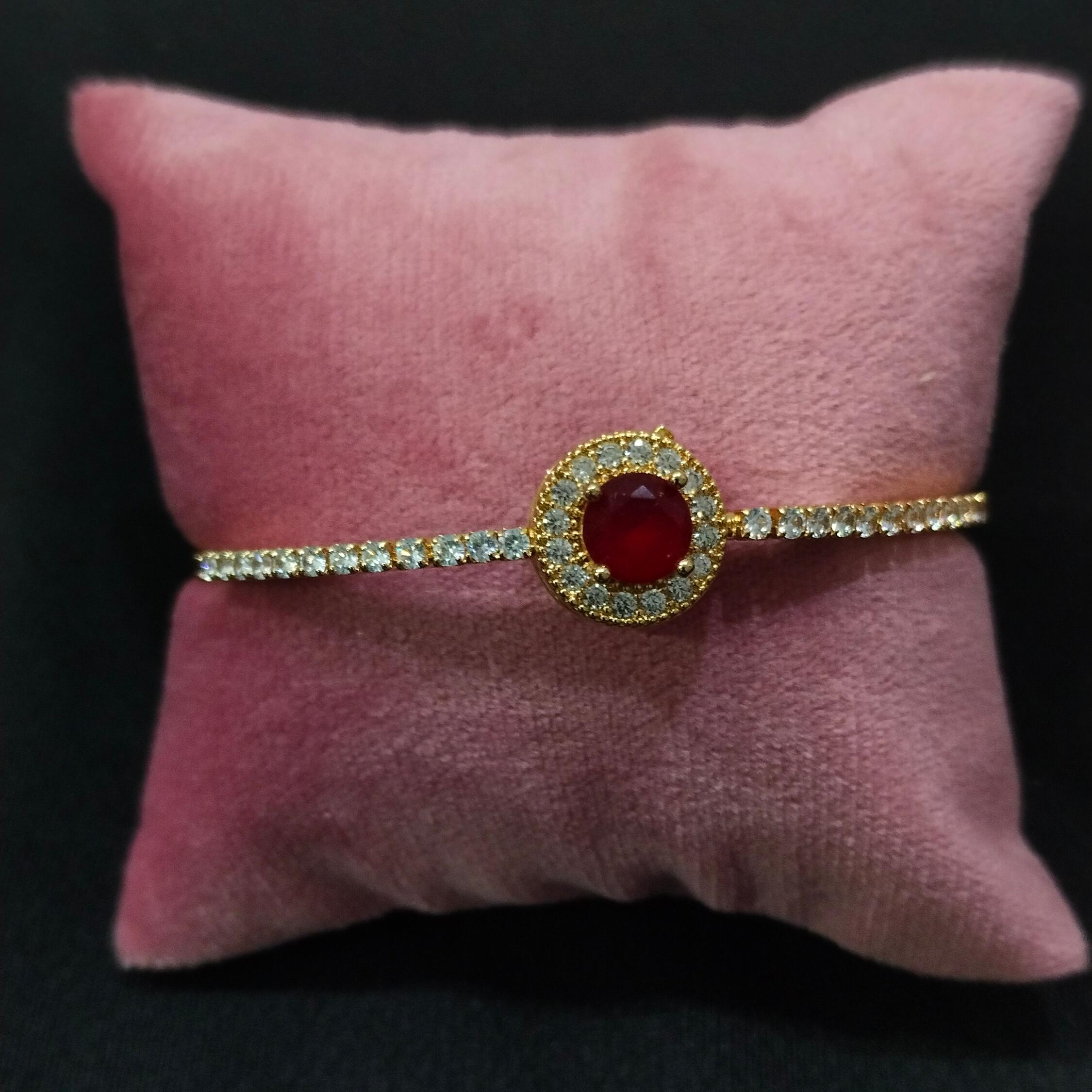 Ruby Halo Bracelet - Image 1