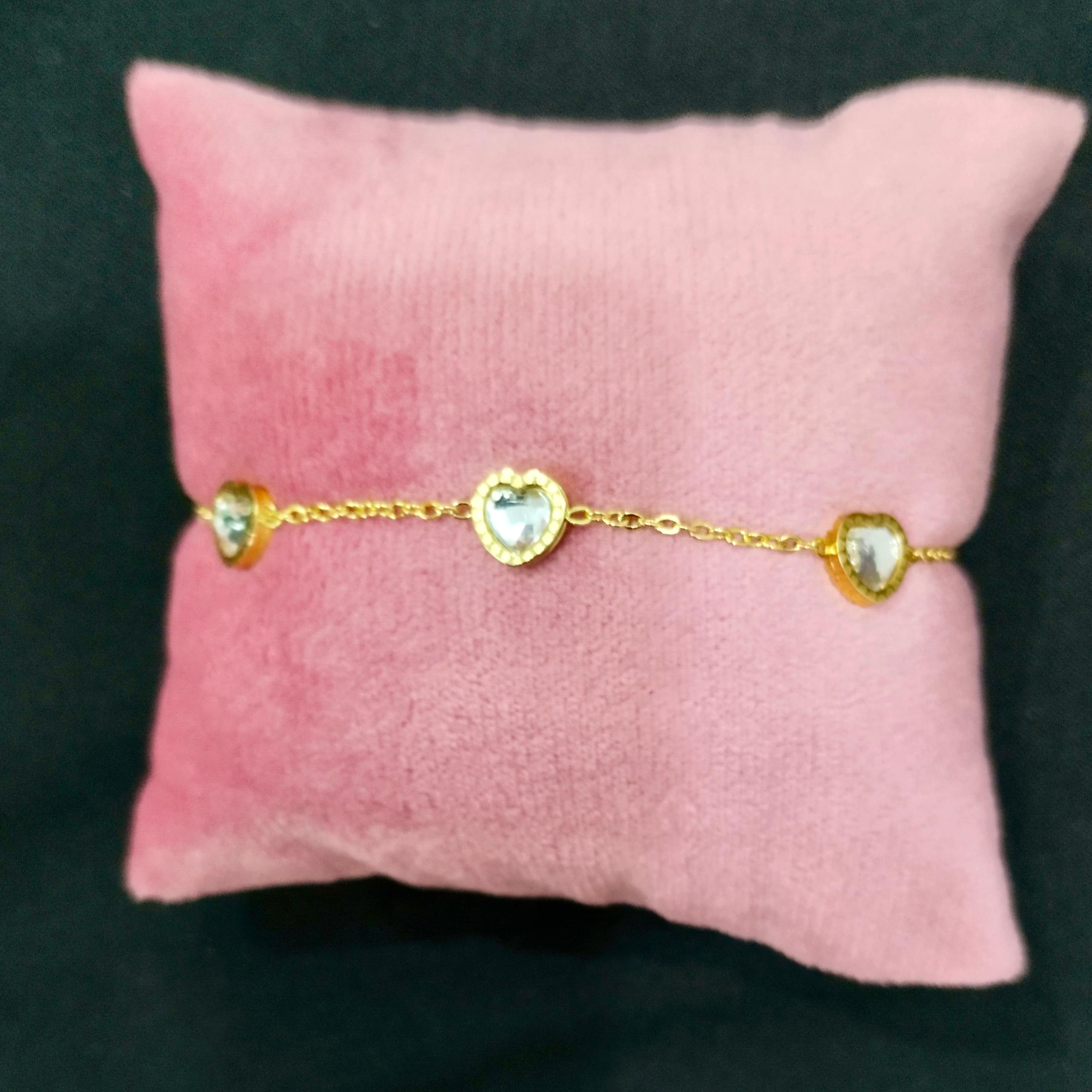 Gold Heart Crystals Bracelets - Image 1