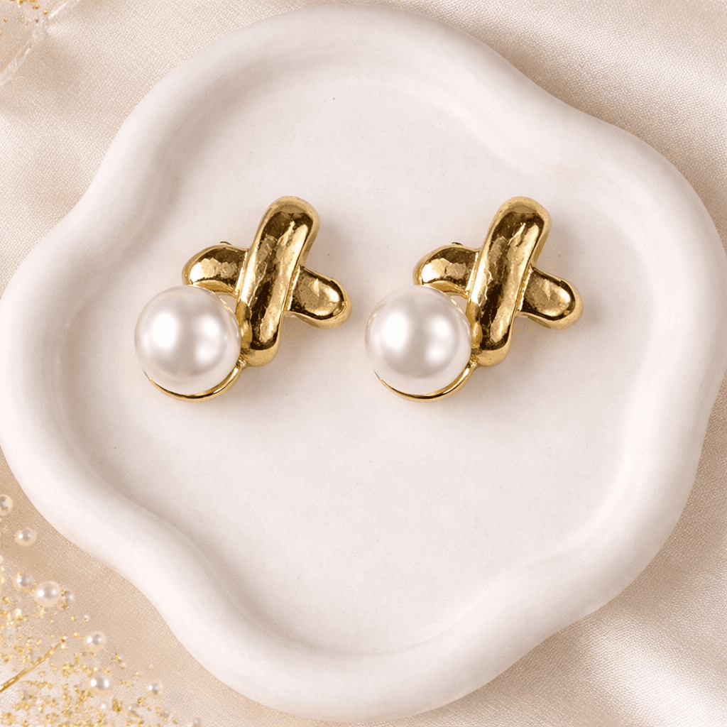 Pearl Gold Cufflinks - Image 1