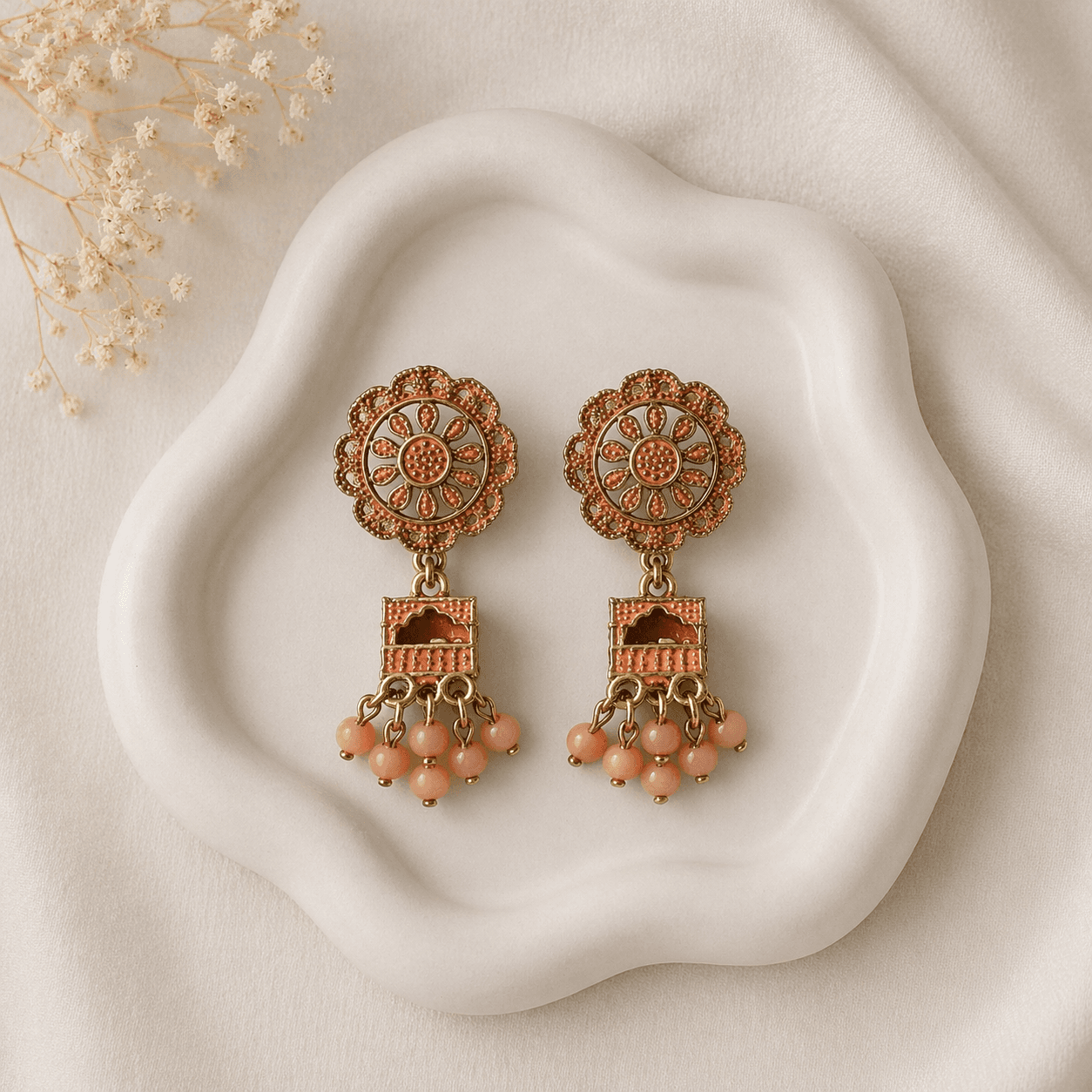 Brass Chandelier Earrings - Image 1