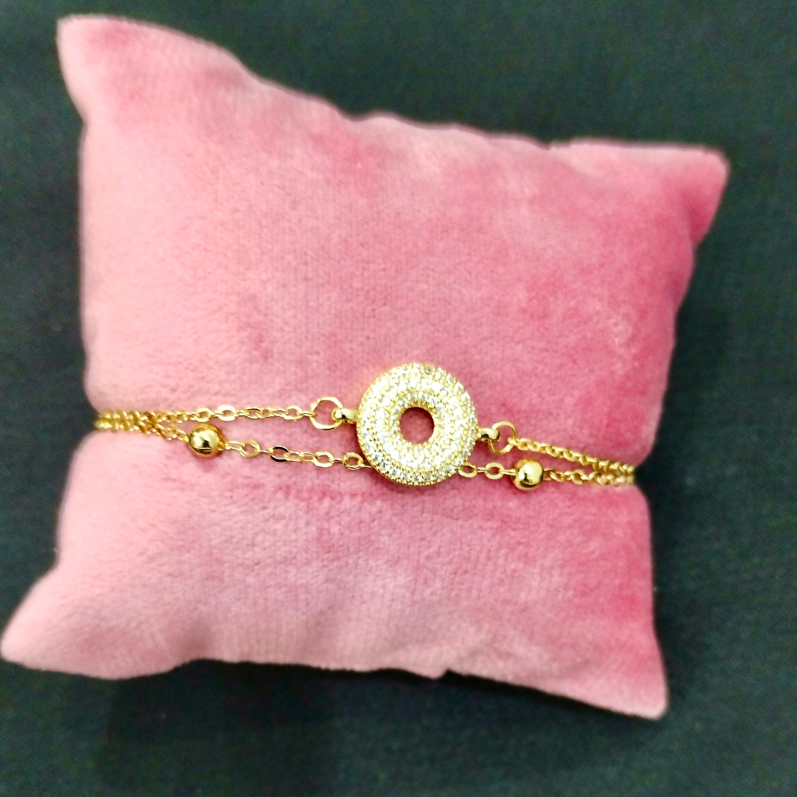 Gold Crystals Circle Bracelet - Image 1