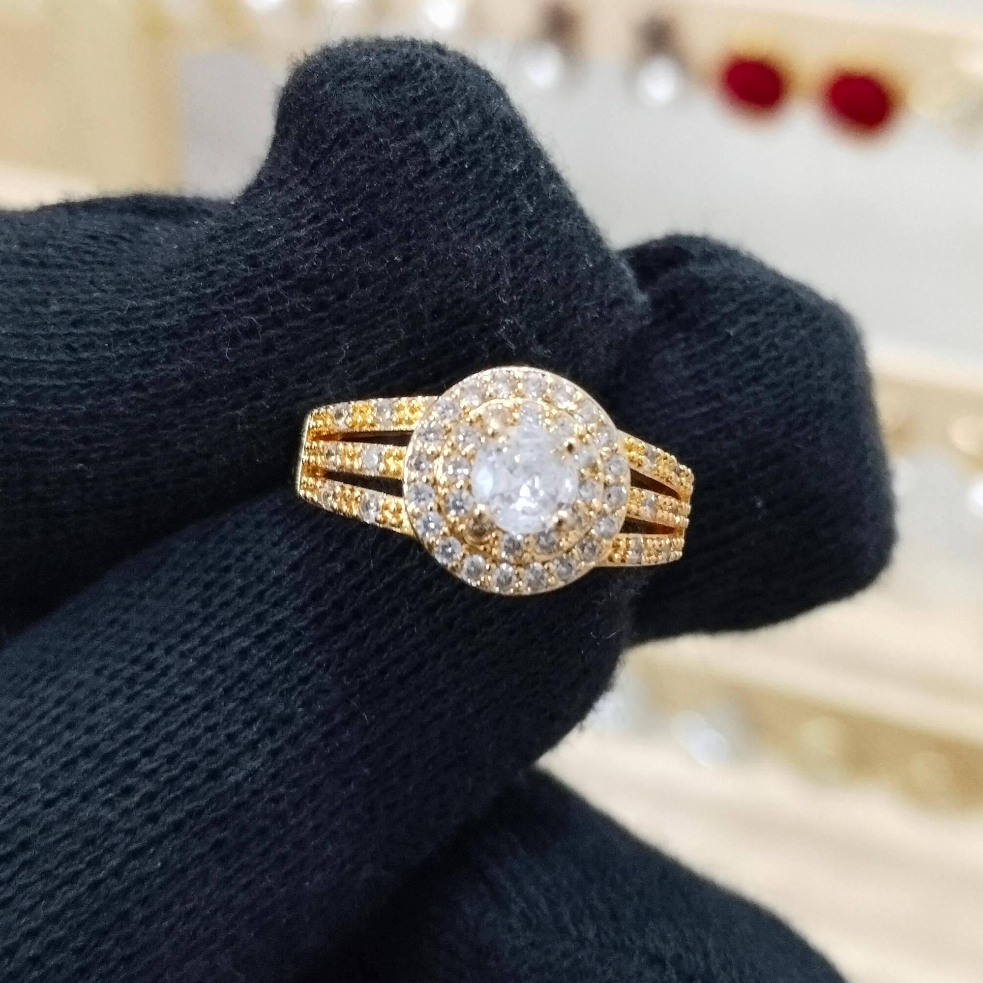 Goldee Diamond Halo Ring - Image 1